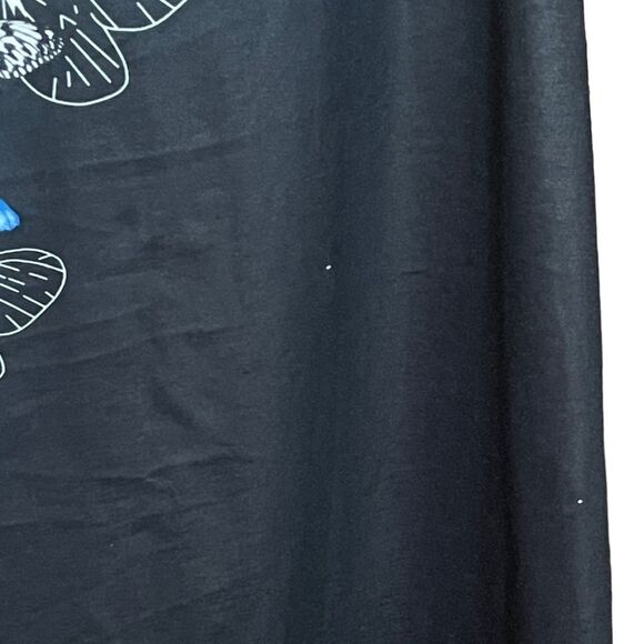 Sleeveless Black White Blue Butterfly Dress Rayon Blend, size Medium - Picture 12 of 13